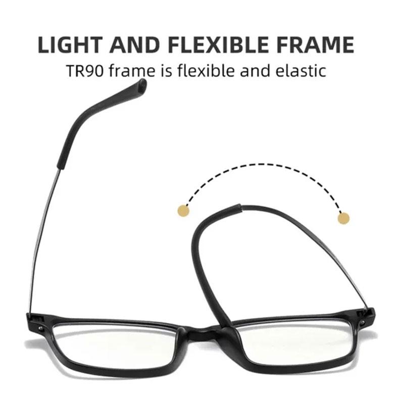 Reading Glasses Men Titanium Alloy Presbyopic Glasses HD Glasses Anti-blue Light Ultra-light Prescription Glasses +1.0 To +4.0