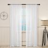 Sheer White Polyester Window Curtains for Light Privacy Protective Home Decoration