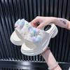 Fashion Fashion Colored Crystal Platform Slippers Women 2025 Summer Diy Thick Bottom Clogs Sandals Woman Non Slip Outdoor Slides Female