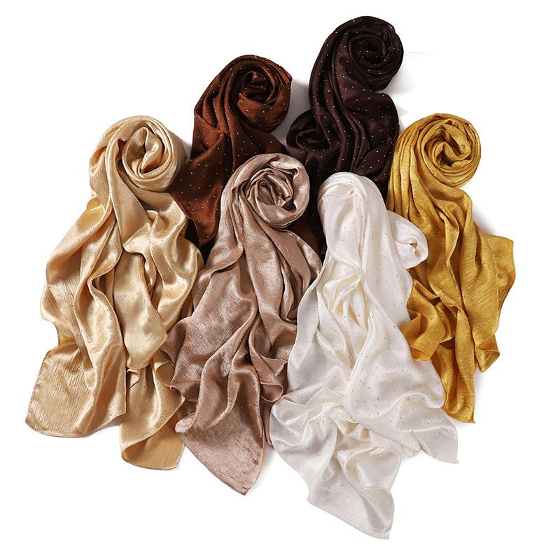 Muslim Chiffon Solid Color Hijab Scarf For Women Hijabs Scarves Squane Head Wrap Jersey Hijabs Islamic Turban Headband Shawl