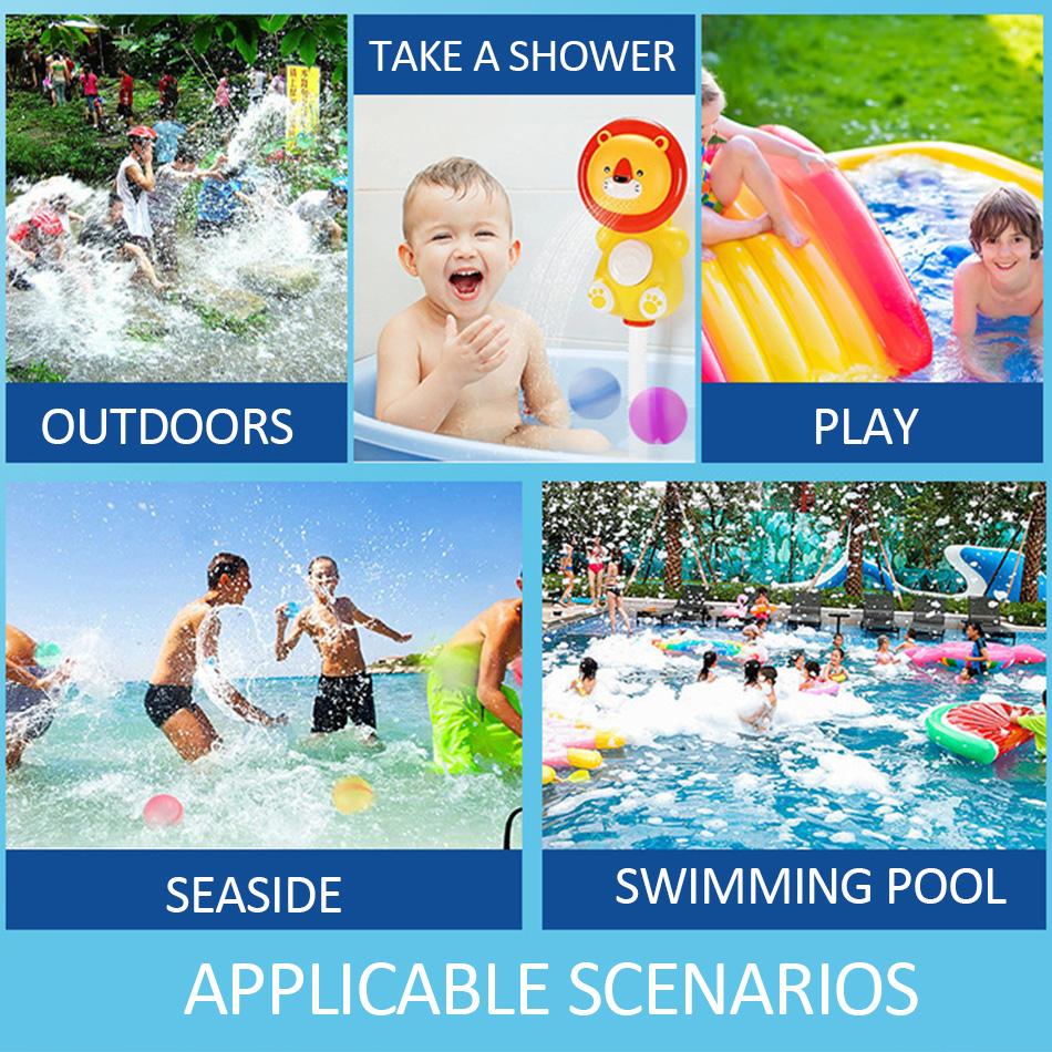 Neue wiederverwendbare Wasserballons, nachfüllbarer Wasserballon, schnelles Befüllen, selbstdichtende Wasserbomben, Spritzbälle für Kinderschwimmbecken