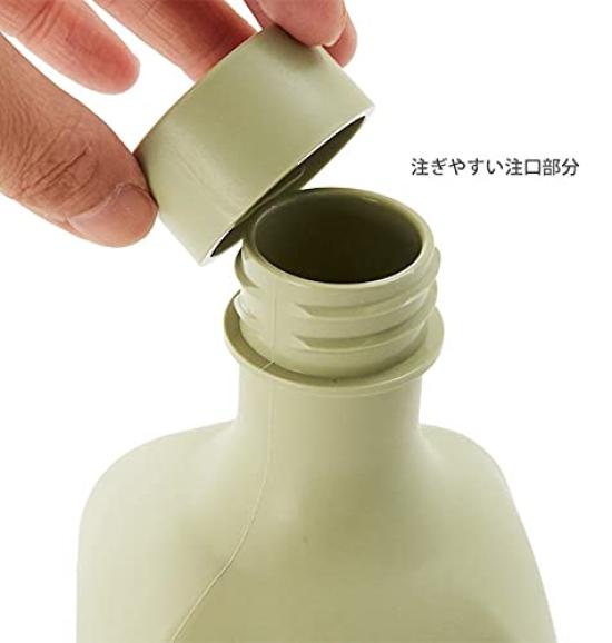 HARIO Kirk Bottle, 1200ml, Smoky Green, Resin, Vertical and Horizontal, with Tea Strainer, Made in Japan, KAB-120-SG