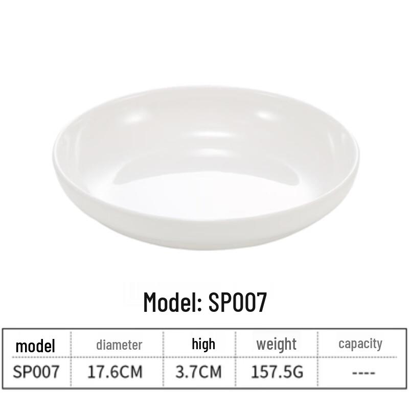 

White Melamine Round Dinner Plate