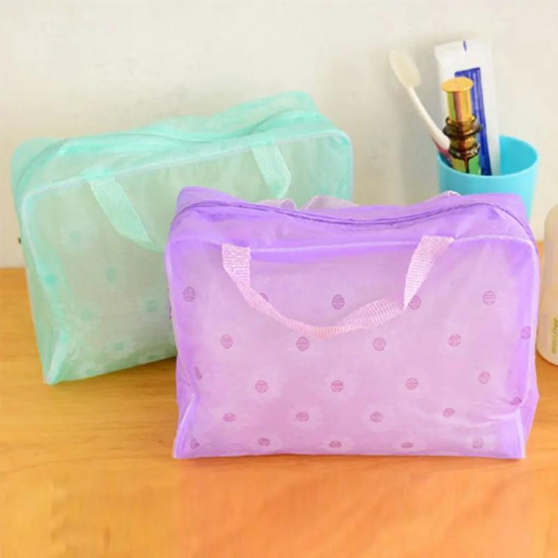 3PC Transparent Waterproof Portable Makeup Bag Toiletry Travel Makeup Cosmetic Wash Toothbrush Pouch Organizer Storage Bag