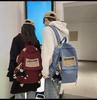 Jednobarevná školní školní taška pro dospívající dívky pro ženy Batoh Módní Studentská Cool Velkokapacitní taška na knihy