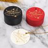 100Pcs Handmade Christmas Tags White Red Paper Hand Gift Hanging Tag  Festive & Party Supplies