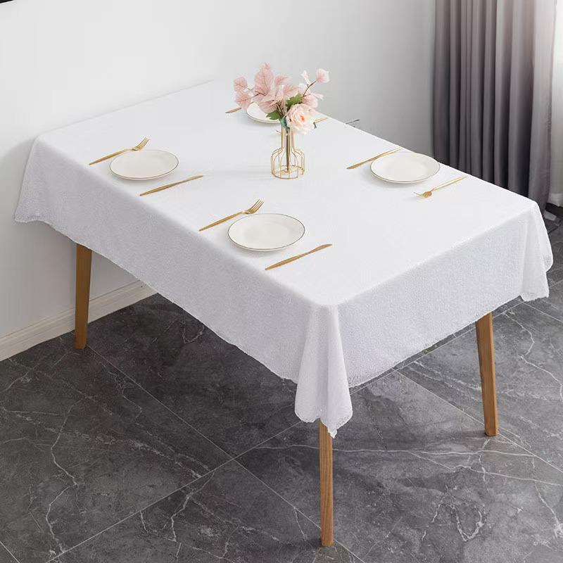 Sequined Tablecloth for Weddings, Banquets, and Parties - Rectangular Large Decoration
