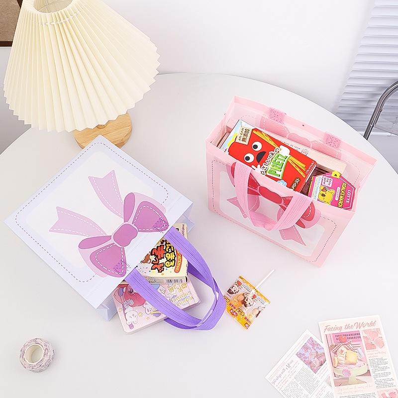 Non-woven Fabric Handheld Gift Bag Reusable Portable Shopping Tote for Presents Parties Decorative Durable Lightweight Carry Bag