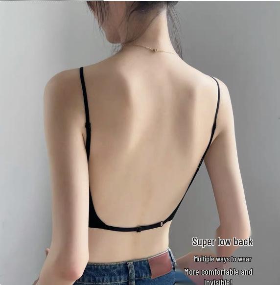 Back Beauty: Popular Invisible Backless Bra with Seamless, Crossable Thin Straps for Summer