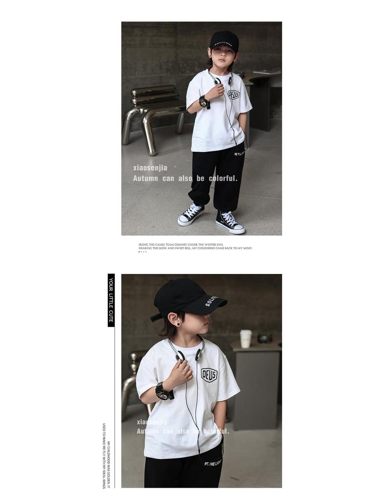 Chłopięcy T-shirt z krótkim rękawem na wiosnę