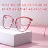 Feminine Optical Myopia Glasses Vintage Brand Design Clear Cat Eye Blue Light Blocking Glasses Women Eyeglasses Degree 0 To -6.0