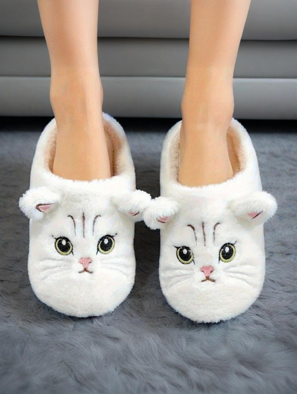 

Домашние тапочки, удобные и теплые мягкие плюшевые туфли с открытым носком, однотонные домашние тапочки 36-37 белый