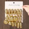 Foreign Trade Hot-selling Explosion Geometric Shape Water Drop Earrings Set CCB Exaggerated Earrings Elegant and Versatile
