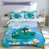 3-teiliges personalisiertes Octonauts Bettwäsche-Set, Enthält 1 Bettbezug und 2 Kissenbezüge, Ganzjahres-Schlafzimmerdekoration