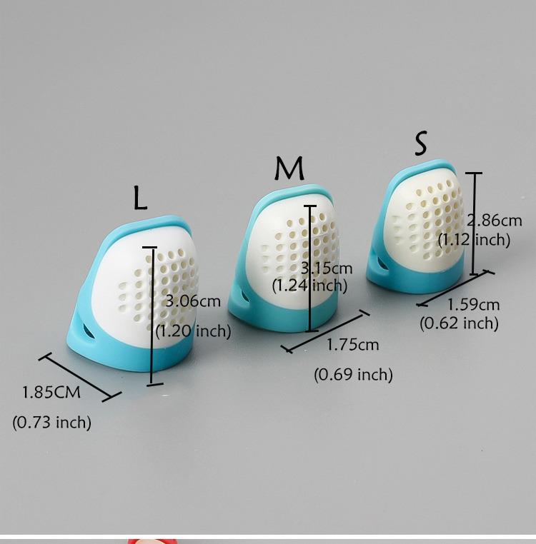 Sewing Thimbles with Silicone Finger Sleeve for Sewing Finger Thimble for Cross Stitching 1pc