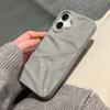 Simple Fashion Glossy Grey 3D Folds Texture Case For iPhone 16 Pro Max 15 13 12 11 14 Plus Shockproof TPU Phone Cover
