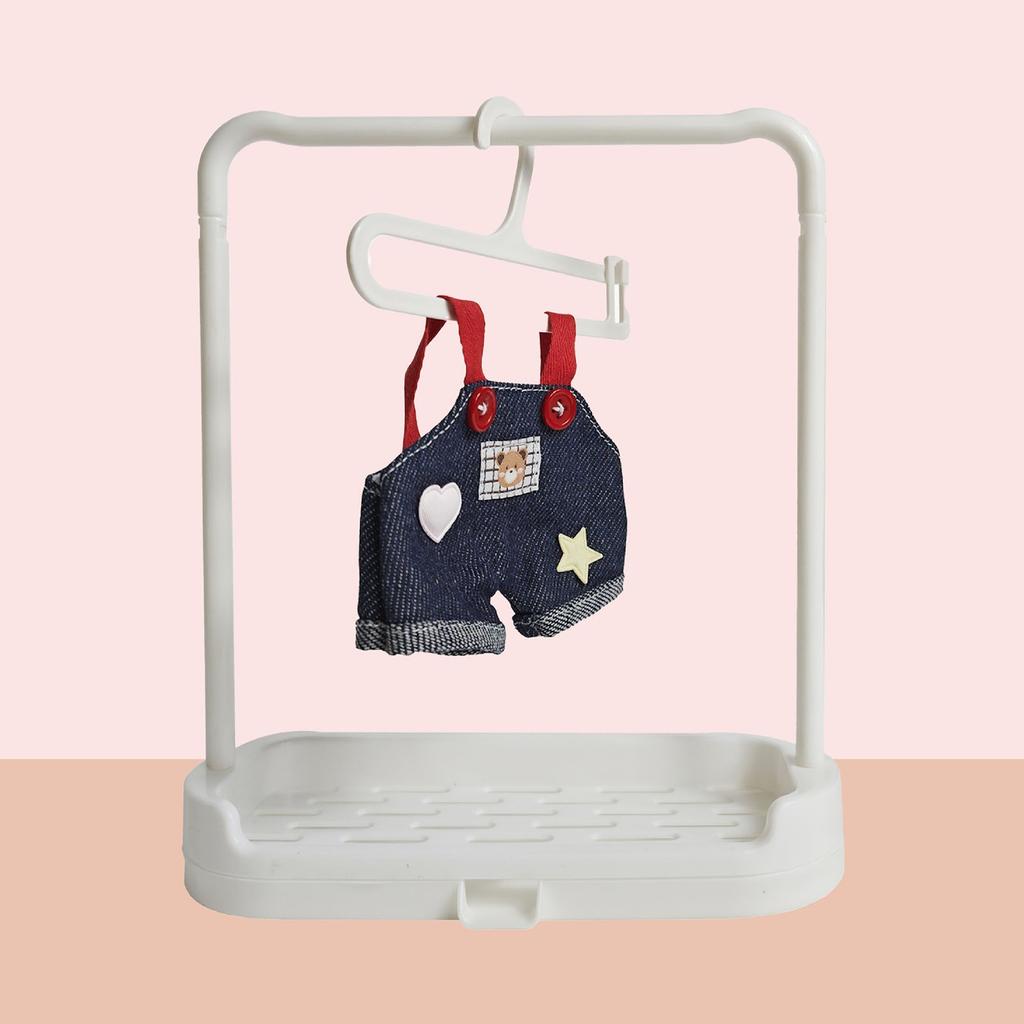 Cotton Doll Clothes Storage Rack 20cm Doll Clothes Hanger Doll 15cm Clothes Support Wardrobe