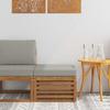 Outdoor Footstool Solid Acacia Wood Natural