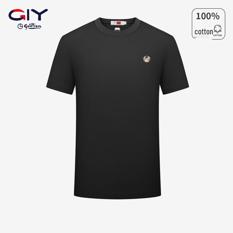 Jinlilai GY Men s Round Neck Short Sleeve T-Shirt M