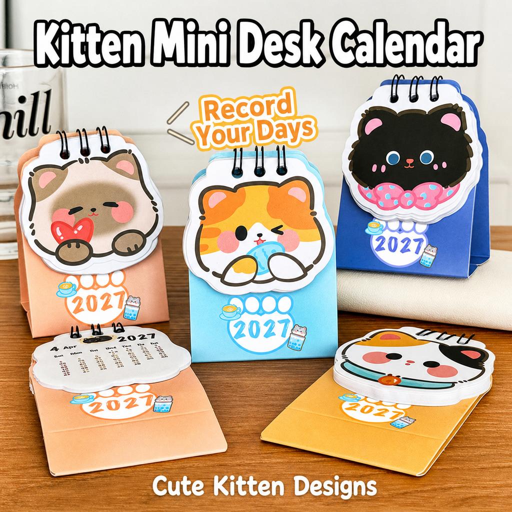 Cute Desktop Calendar Compact Mini Standing Desk Calendar Paper Desk Calendar Original For Birthday Gift Desktop Decoration