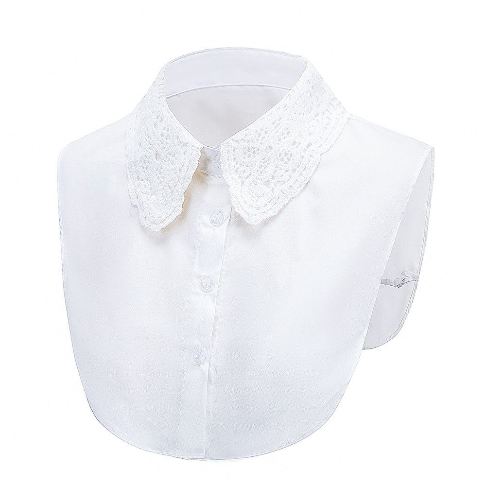 Vintage Lace Cotton False Tie Shirt Fake Collar Clothes Accessories Lapel Blouse Top