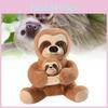 Cute Sloth Plush Toy Mother And Baby Soft Stuffed Animal Doll Kids Gift 20cm And 30cm