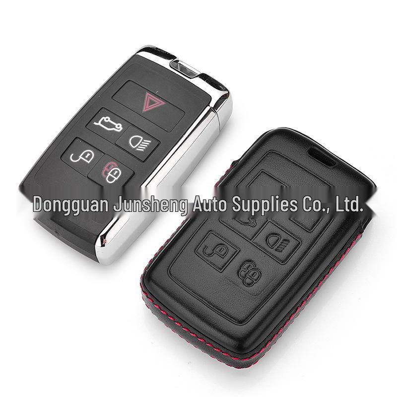 4D Genuine Leather Protective Case for 2018 Range Rover 5-Button Key