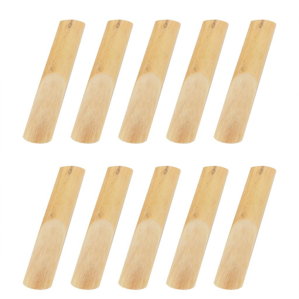 10Pcs Tenor Saxophone Reeds Musical Instrument Accessories for Beginners Wood Color
