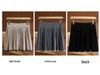 Color-Blocked Pleated Wool Knit Skirt - Elastic Waist, Korean Style, Autumn/Winter Casual Mini Skirt for Women