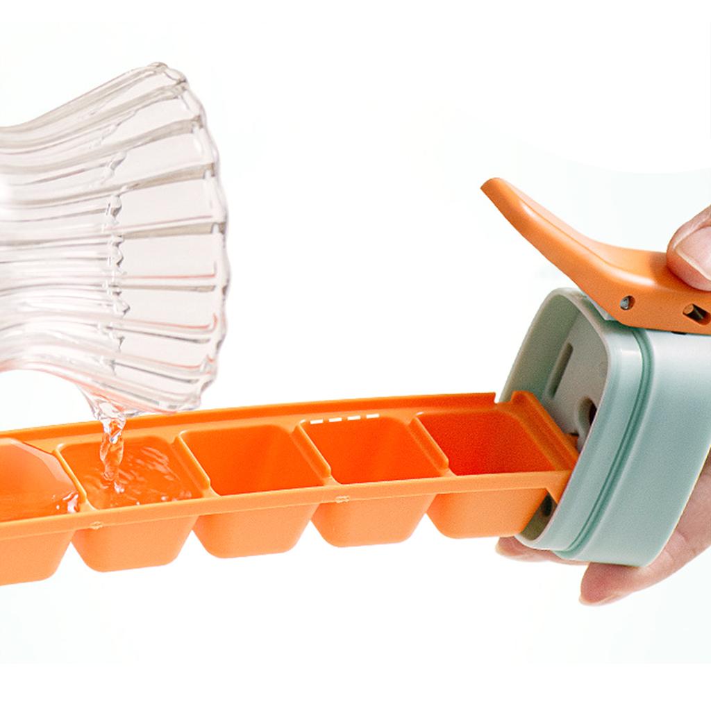 Single Hand Press Ice Tray Easy Release Flexible Design Ice Maker For Quick Ice Making In Home And Office Settings
