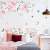 Home Wall Fashion Decoration Stickers Small Fresh Pink Flower Stickers Bedroom Entrance Wall Stickers Accessories Tools