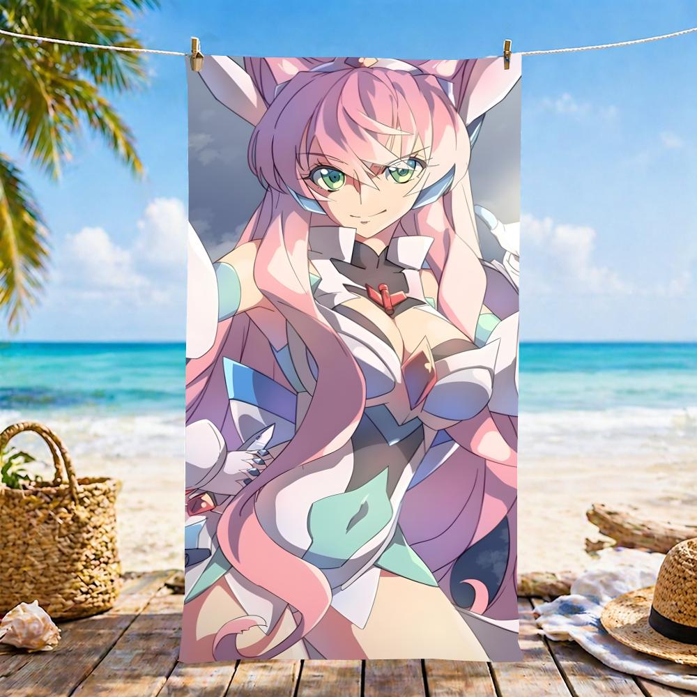 S-Senkizesshosymphogear-S Towel Microfiber Beach Towel, Quick-Dry, Sand-Free, Ultra-Fine Fiber, Super Soft.