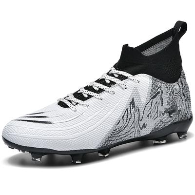 UNISEX Football Boots Are Lace-up High Elastic Socks Training Artificial Grassland Outdoor Sports Training Football Shoes
