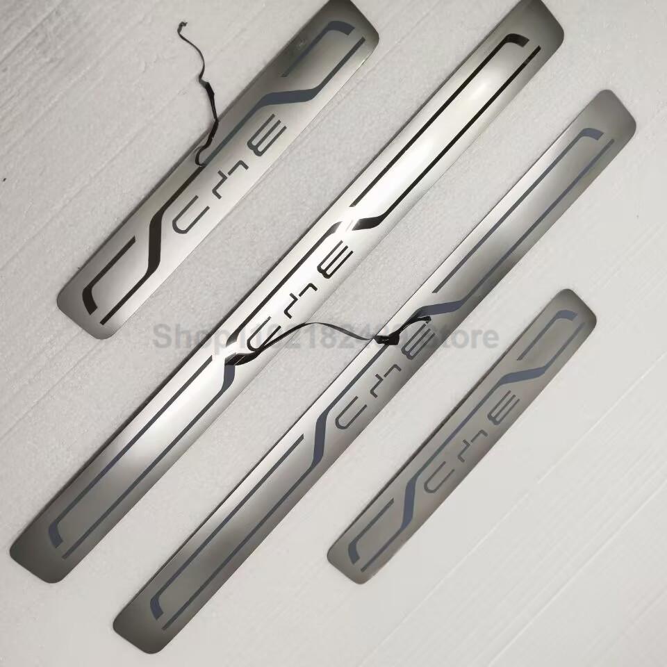 

For BYD Atto 3 EV Yuan Plus Song Plus Han Tang Qing Dmi Seal Dolphin Car Door Sill Threshold Stickers Decorative Decals срібний