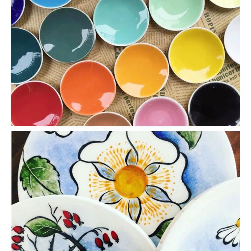 60ml Température Moyenne Glaçure Artistique pour Café Espresso Pigment de Couleur Spéciale Sous-glaçure pour Poterie Scolaire Bar 1186-1305℃