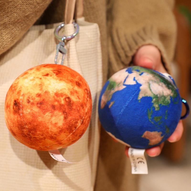 Simulation Planet Plush Toy 3D Earth Moon Mars Sun Stuffed Pillow Pendant Educational Photo Prop For Kids Nursery Decor Kid Gift