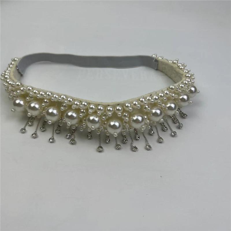 

Повязка на голову с жемчужными кисточками на Хэллоуин для невесты 1920-х годов, свадебное платье, фото жокейского клуба, сценическое представление