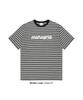 MAHAGRID Stripe Basic Logo Tee Gray(Mg2Gmmt508A)