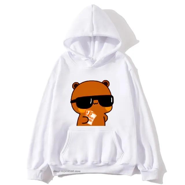Couple Sweatshirt Bubu and Dudu - PANDA BEAR Love Rich Lovers Graphic Hoodies Women Panda Bear Clothes Kawaii Pullover
