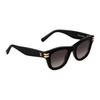 Louis Vuitton Logo Design Cat Acetate Metal Square Sunglasses Women Sunglasses Black Z2927U