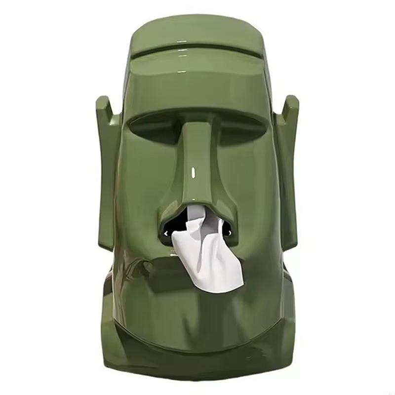 Creative Stone Figure Paper Towel Box Glasses & Headphone Holder Tissue Holder Tissue Container Home Office Desktop Decoration