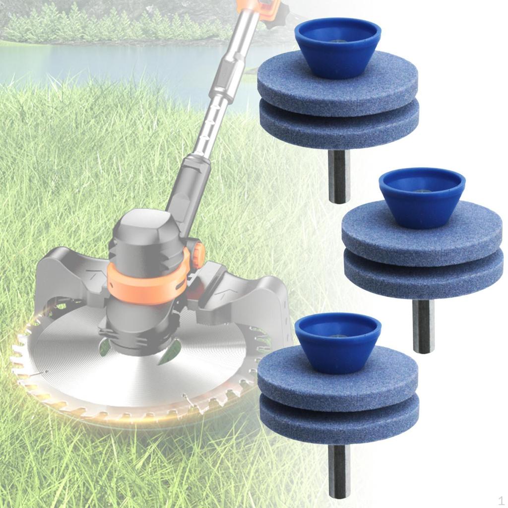 3 Picece Lawn Mower Sharpener, Garden Tool Easy to Use, Universal Accessories Professional, for