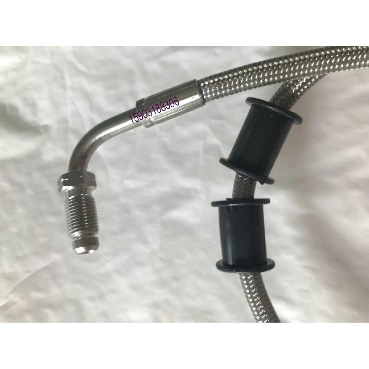 Motorcycle PTFE smooth bore stainless steel braided disc brake hoses clutch lines kits with stainless steel fittings