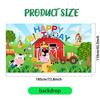 Farm Cartoon Animals Birthday Decoration Party Supplies Tableware Balloons Cup Plates Set Backdrop Banner Birthday Cake Deco Kit