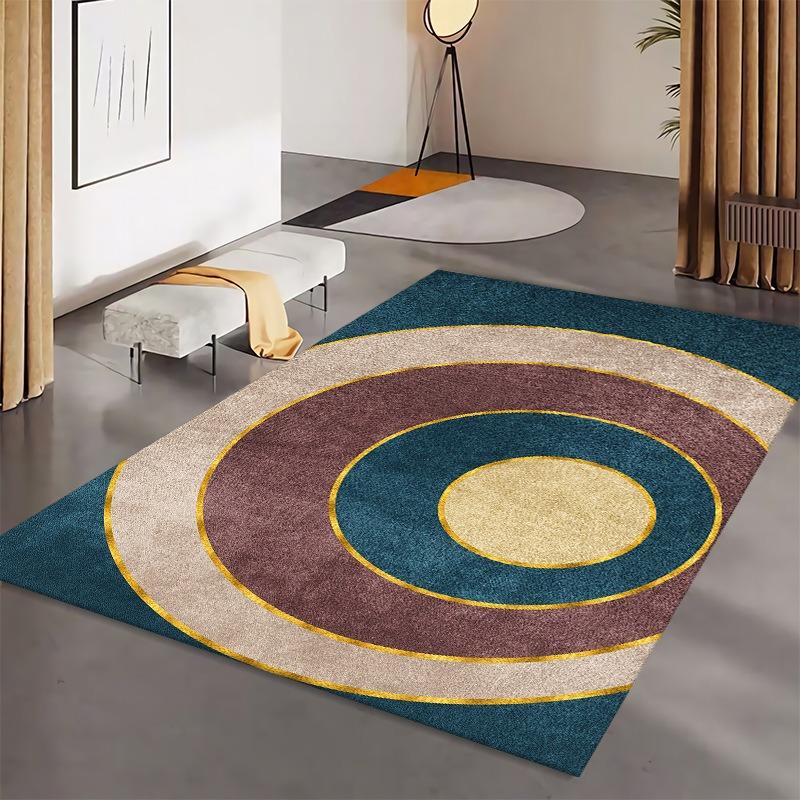 Light Luxury Simple and Geometric Floor Mat Living Room Coffee Table Sofa Home Use Whole Bed Square Large Carpet for Home Use