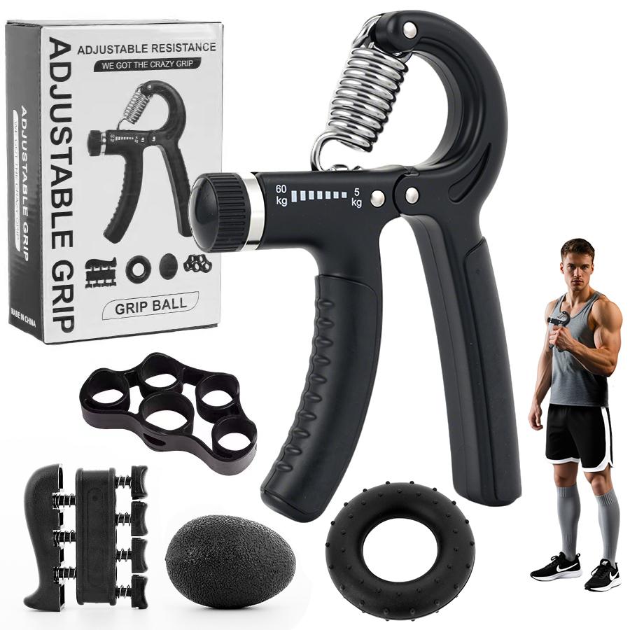 Professional Trainer Hand Gripper Set Crank Handle High Resistance Adjustable Grip Strengthener for Forearm Exercise Improves