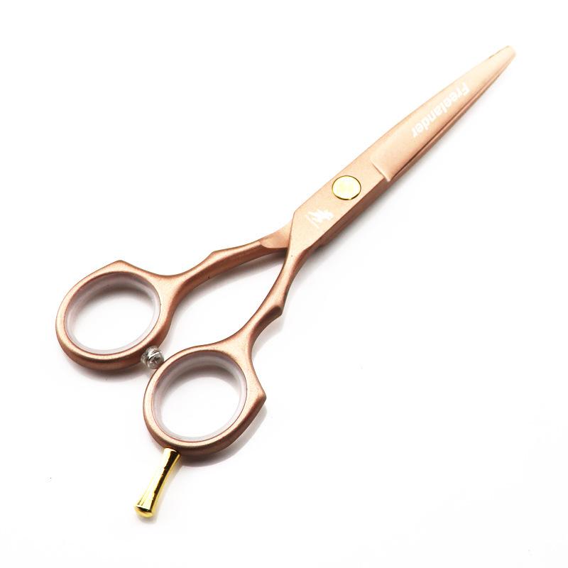 5.5-inch Gold God Walker Hairdressing Scissors with Symmetrical Handle: Straight, Bangs, and Thinning Options.