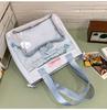 Schoolbag New Ins High Value Korean College Style Primary and Secondary School Students Two-piece Backpack Ballet Style Lace Make-up Bag