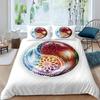 Black And White Duvet Cover Set Bohemian Mandala Bedding Set For Boys Yin And Yang Polyester Comforter Cover King Size