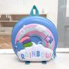 Kids Cartoon Donut Shell Backpack With Cartoon Rainbow Design For School Kids